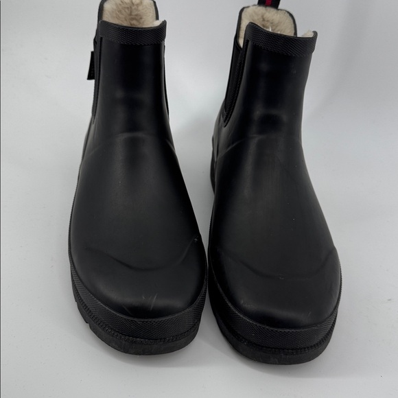 Tretorn Lina Women's Size 9  Faux Fur Lined Waterproof Chelsea Rain Boot, Black - Picture 4 of 9